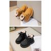 Winter New Children's Snow Boots with Fleece Lining, Warm Cotton Shoes, Boys' Yellow Boots, Girls' Boots, Large Cotton Martin Boots