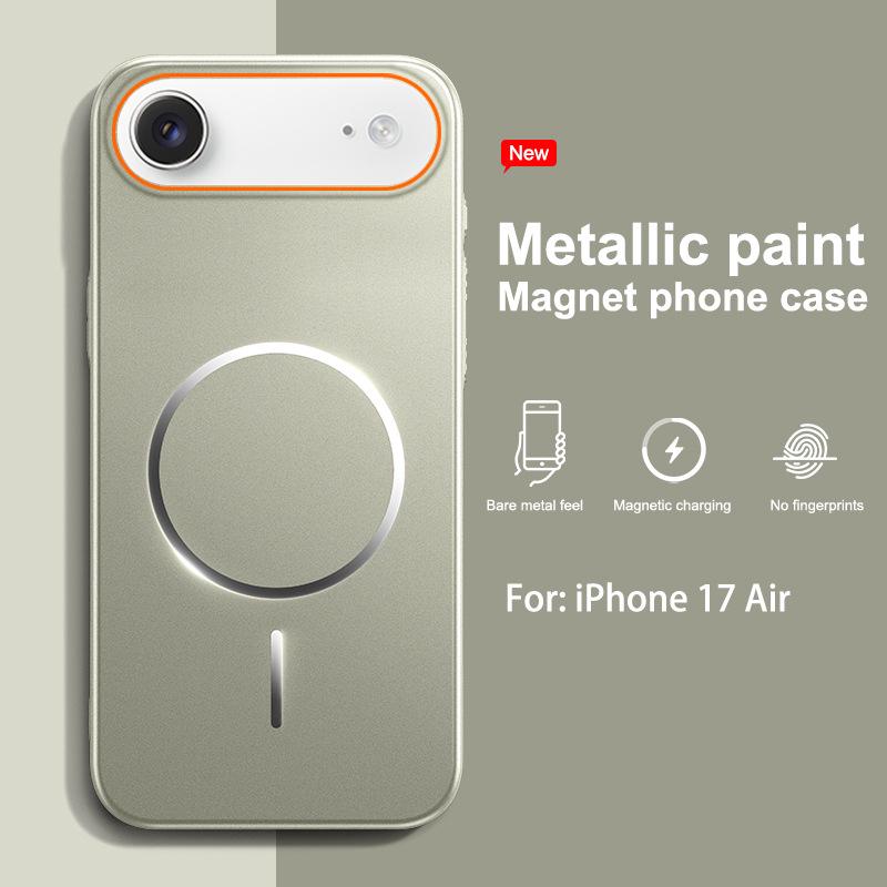 

Compatible with Apple 17 Promax Phone Case, 16P Magnetic Suction, Contrasting Color Frosted 16PM, 17PRO Protective Cover Apple 17 Pro