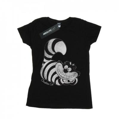 Womens/Ladies Alice In Wonderland Mono Cheshire Cat Cotton Boyfriend T-Shirt