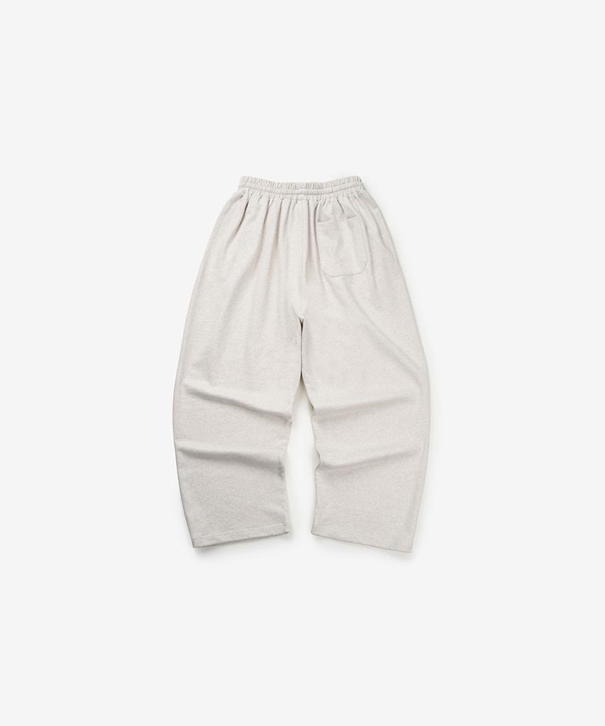 Leubase Old School Double-Pleated Wide Terry Pants_Oatmeal