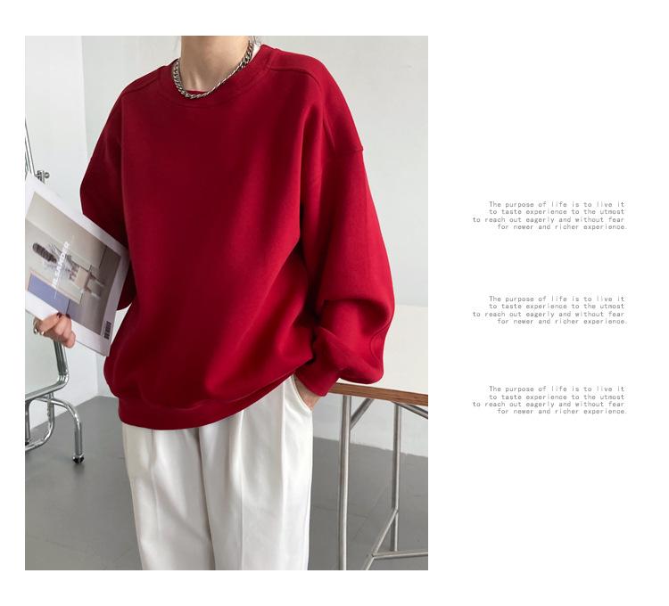 Luxi 2023 Wine Red Velvet Sweater: Women's Long-Sleeve Korean Style Pullover for Autumn & Winter