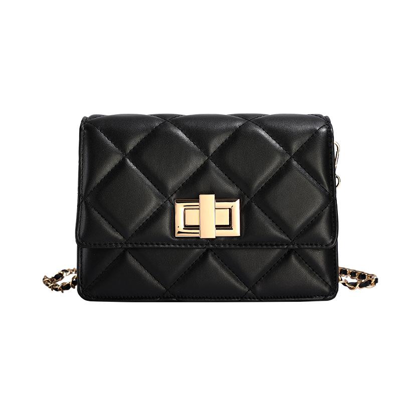 Niche Retro Light Luxury Diamond Chain Small Square Bag Women's Versatile Temperament Commuter Style Messenger Bag