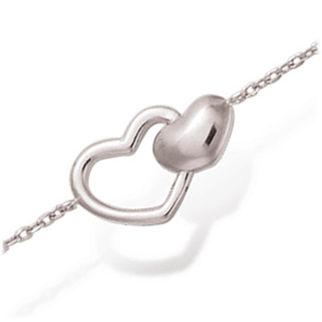 Les Trésors De Lily [L1287] - Bracelet Argent 'Love' argenté (rhodié) - 15x10 mm