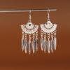 Retro Miao Silver Tassel Earrings: Ethnic Yunnan Long Dangle Women's Jewelry