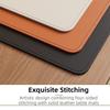 Easy to Clean Stitched Mouse Pad PU Leather Stain-resistant Laptop Computer Mousepad Extra Large Non-slip Writing Pad Students