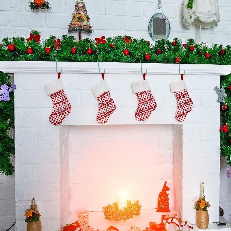 5-100PCS Christmas Tree Decorating Hooks Xmas Tree Ball Pendant Hanging Holders Plastic Hooks for 2024 New Year Party Decoration