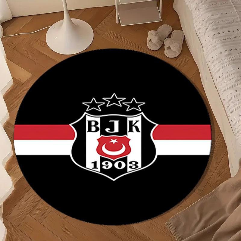 Beşiktaş Istanbul Football Club Round mat Home Decor, Chair rug For livingroom,Bedroom, doormat home decor Birthday Gift Christmas Gifts