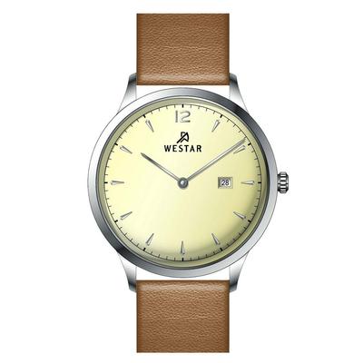 Profile Lederarmband, helles Champagner-Zifferblatt, Quarz 50217STN182 Herrenuhr