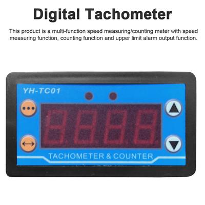 YHTC01 Digital Tachometer HighAccurancy LED Digital Display Motor Speed Meter With Hall Sensor