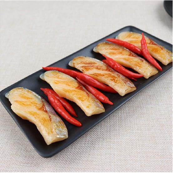 Zzooi 3PCS Artificial Faux Fried Fish Slices Fake Roast Fish Fillets Simulated Fried Fish Fillets Display Model