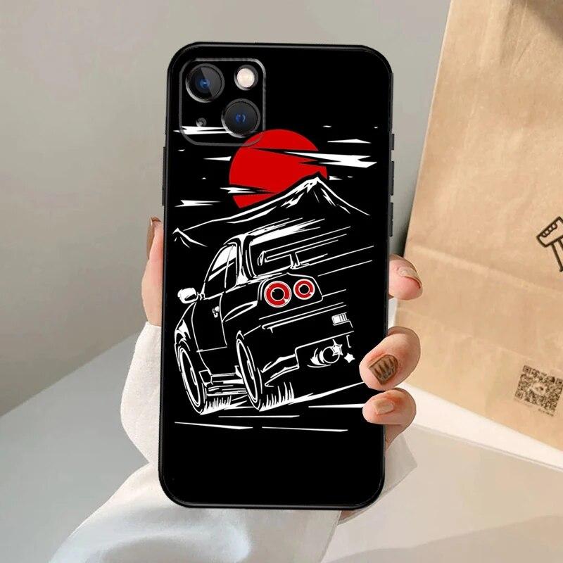 Módní krásný měkký animovaný telefon pro iPhone Max 8 7 Mini 6 11 14 13 Plus X XS 6s Pro XR 12 Straight TPU silikonový měkký kryt