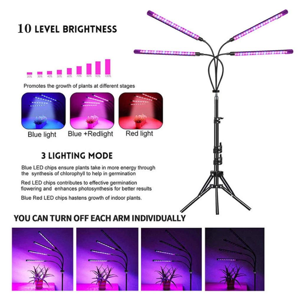 5V USB LED Grow Light LED Plant Light Full Spectrum Phyto Lamp With Tripod Stand For Indoor Vegetable Flower Seedling