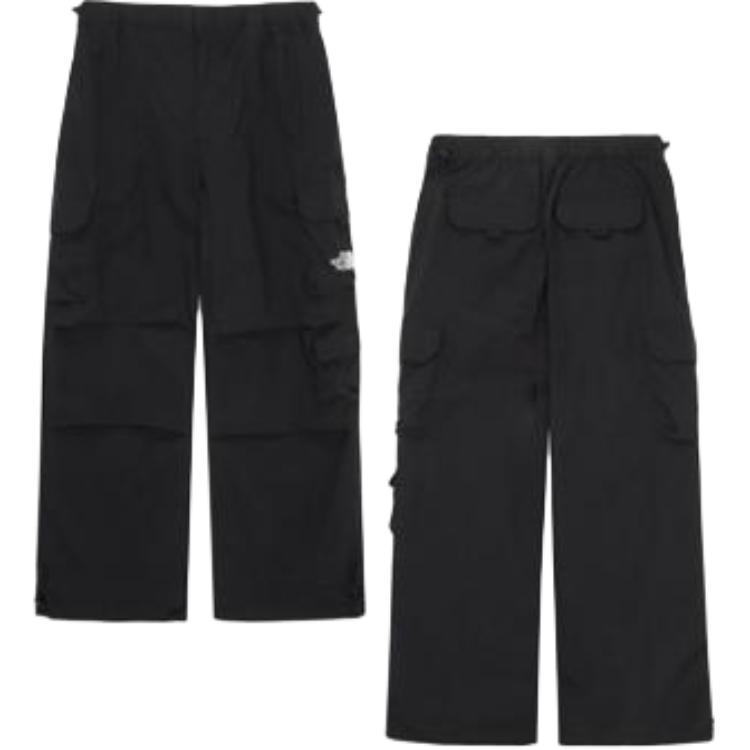 The North Face Solid Color Loose Fit Zipper Work Pants Women Bottoms Black NP6NR40A