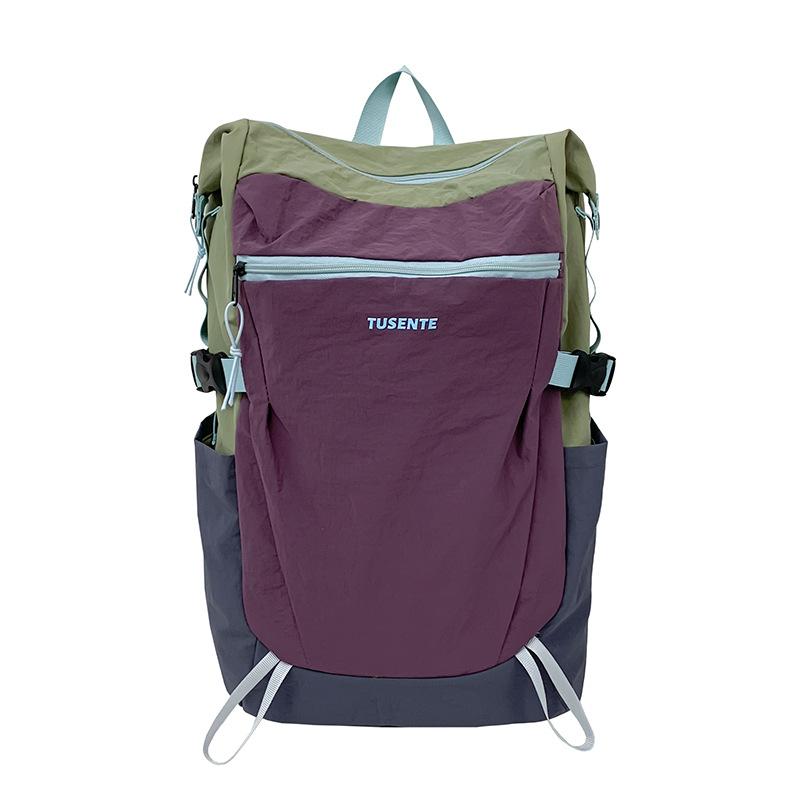 Большой вместительный туристический рюкзак Унисекс Легкий рюкзак для компьютера темно-фиолетового