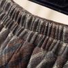 Maillard Retro Plaid Wool A-Line Skirt - Women's Mid-Length for Autumn/Winter