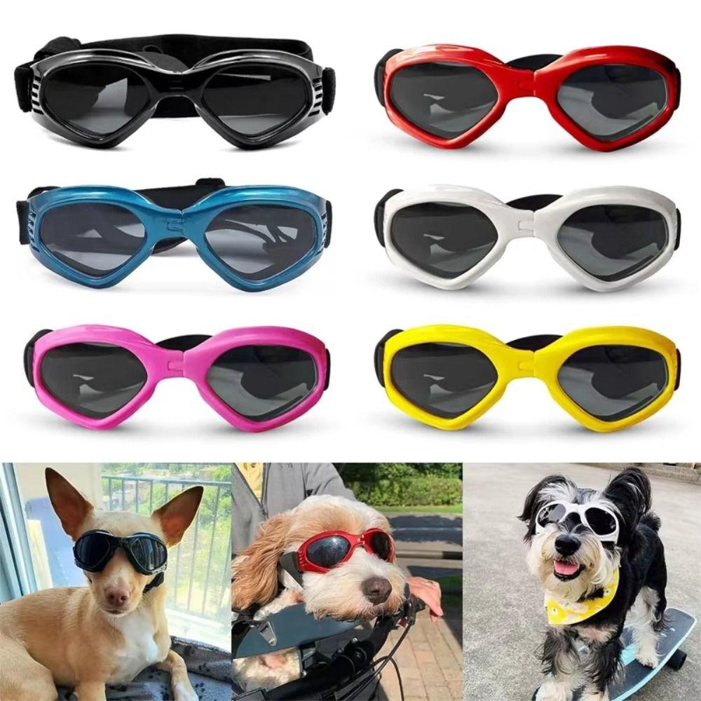 Adjustable Pet Sunglasses Foldable Dogs Goggles Comfortable To Wear Dog Eyewear  Photography Prop