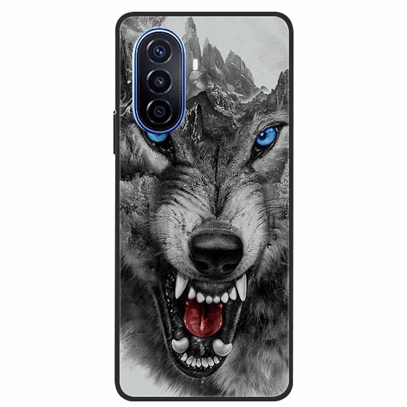 For Huawei Nova Y70 Plus Case Wolf Black Silicone Soft Phone Case For Huawei Nova Y70 Back Cover Case NovaY70 Y 70 Funda Coque