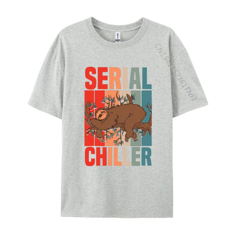 Sloth Serial Chiller Chill Your Life T Shirt Men Cotton Tee Shirt Tees Tshirt Free Shipping Oversized Camisas