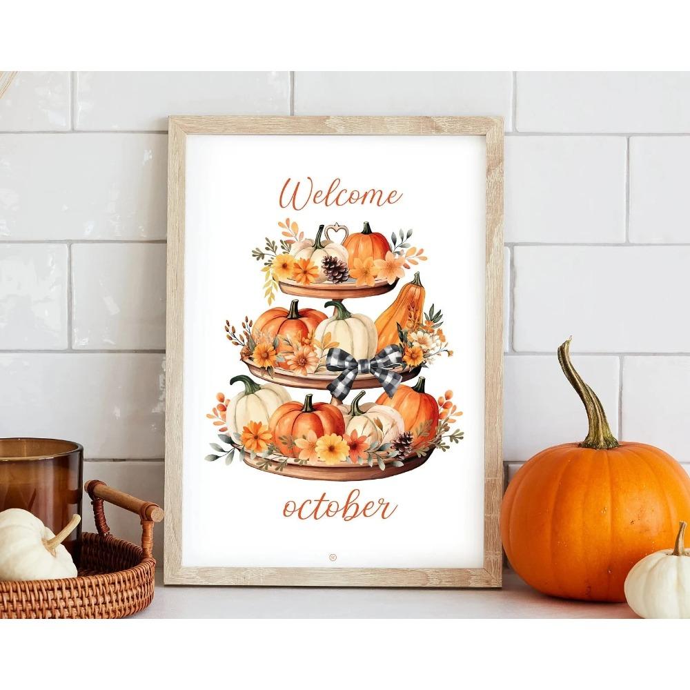 1pc Pumpkin Spice poster, Autumn poster, autumn decoration, Pumpkin, Autumn, Farm Fresh Pumpkins, autumn decoration poster,