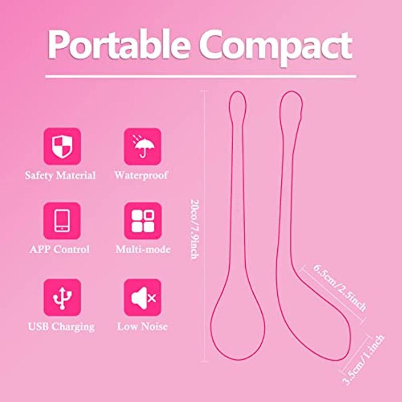 APP Long Distance Bluetooth Remote Control Couple Bullet Vibrator, Upgrade with Music Sync, Partner & Wireless Wearable Stimulator