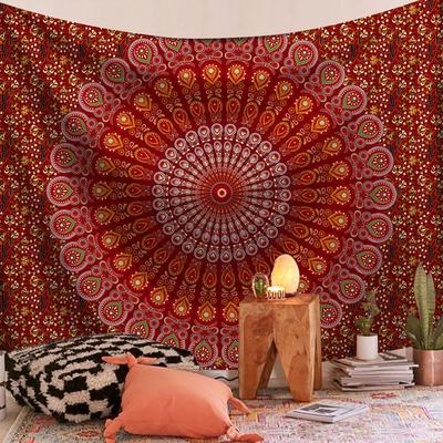 VIKAMA Vintage Bohemian Tapestry Mandala Geometric Totem Ins Style Living Room Room Decoration Cafe Entryway Decoration