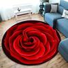 3D Dream Flower Rose Daisy Print Round Carpet Balcony Floor Mat Bathroom Living Room Home Yoga Coffee Mats Home Decorative Rug
