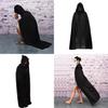 Halloween Cloak Cosplay Grim Reaper Vampire Witch Wizard Robe Party Adult Children Sewn Black Cloak Cape