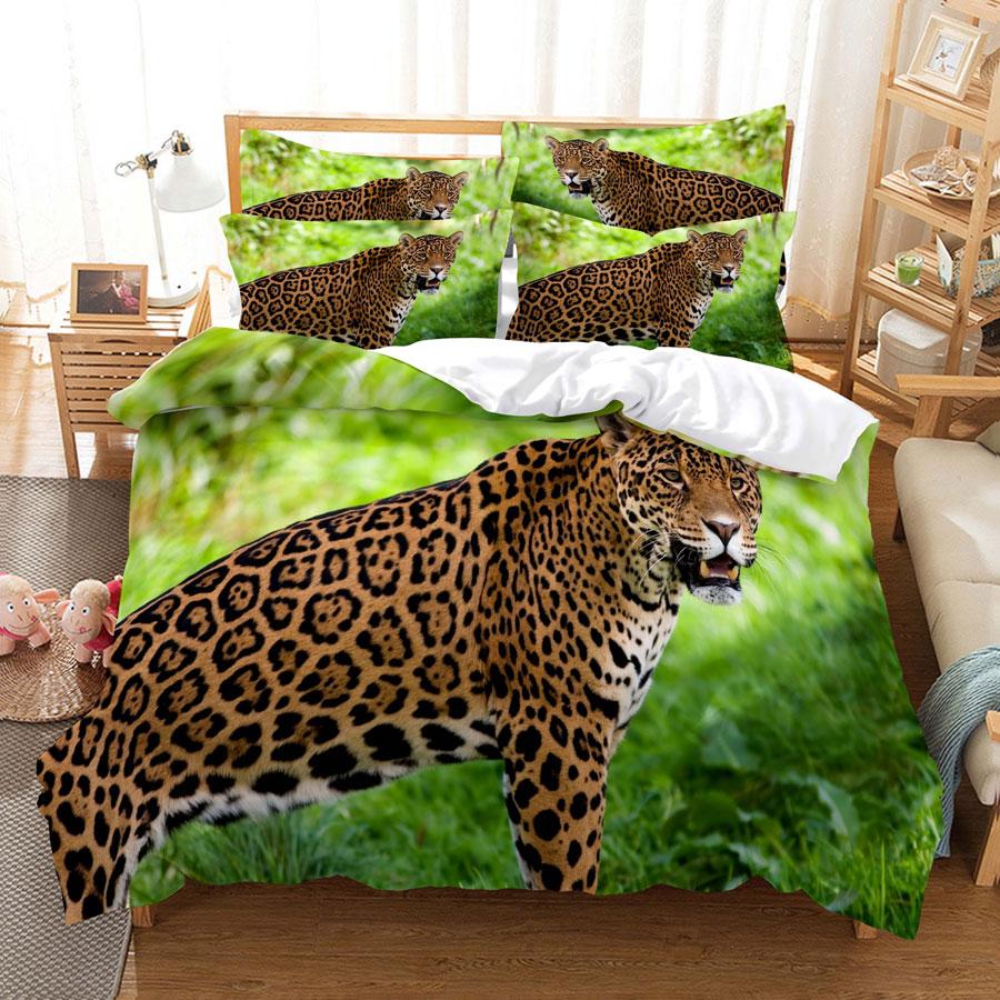 Tiger Duvet Cover Set King Size 230x260 Double Bed Single Queen Full Animal Quilt Case Linen 3D Pillowcase Twin Bedding Sets