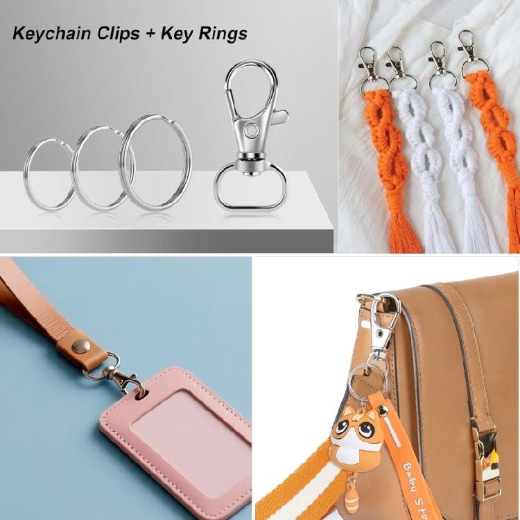 523Pcs Lot of Keychain Making Components Jump Rings for Jewelry Supplies DIY Creative Accessories Gift