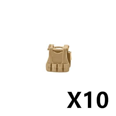 Military Soldiers Fighter Tactical Vest Accessories Building Block Rebound Clothes Armor Bricks Gift Toys For Children J083