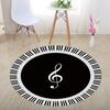 3D Illusion Halloween Black & White Round Carpet for Bedroom & Living Room