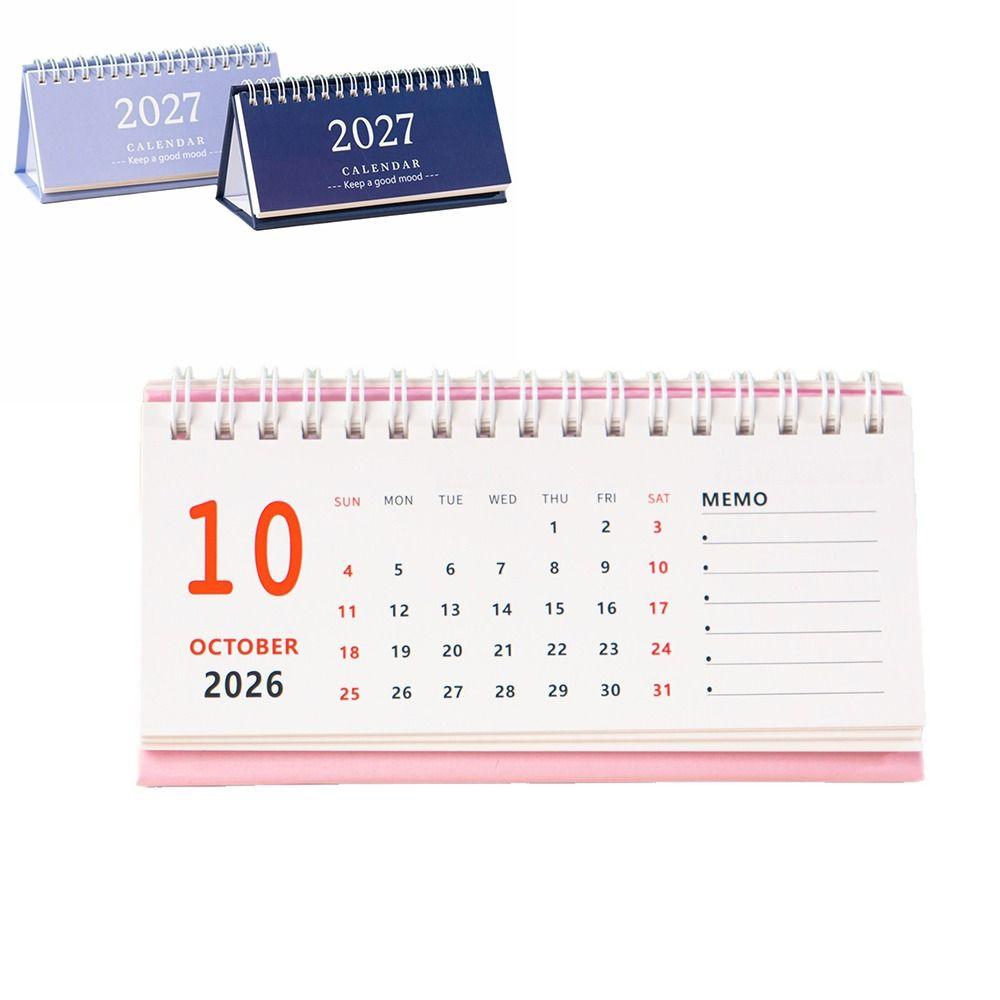 Mini 2027 Desk Calendar Standing Flip Calendar Gifts Standing Calendar Desk Planning