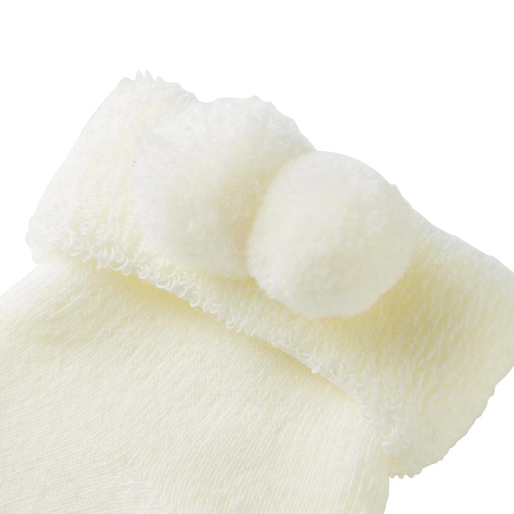Miki House Baby Plain with Simple Made In for Boys and Perfect for Hospital Shrine and Formal Socks, Pompoms, Design, Japan, Girls, Visits, Visits,