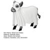 Ghost Cow Statue Halloween Draped Ghost Cattle Figurine Resin Sculpture for Indoor Outdoor Desktop Garden Yard Decor