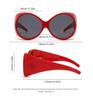 Two Circles Oversized Round Frame Trendy Punk Sunglasses - T1021