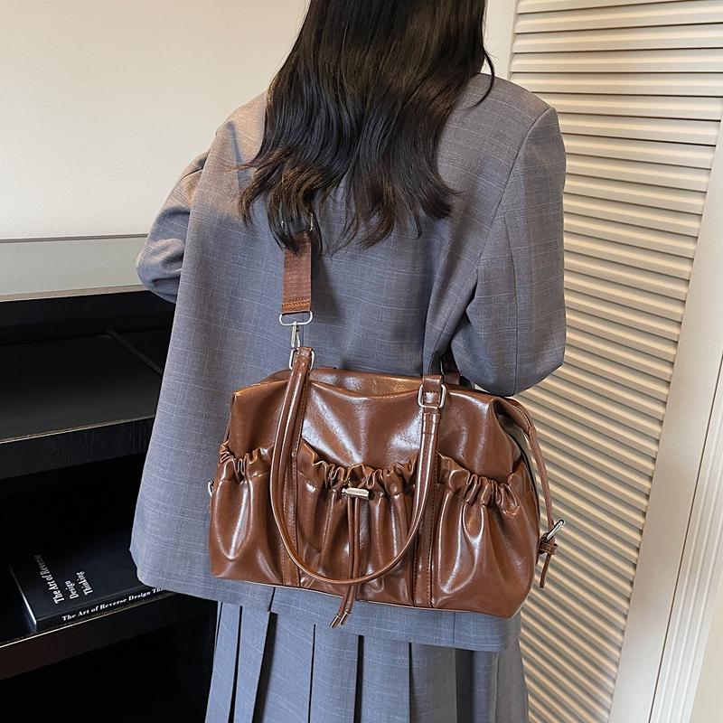 Women PU Leather Crossbody Shoulder Bag 2025 Winter Retro Underarm Bag Luxury Designer Female Brand Handbags and Purses