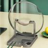 Kitchen Cookware Lid And Utensil Organizer With Aluminum Alloy Surface Mount For Countertop Use