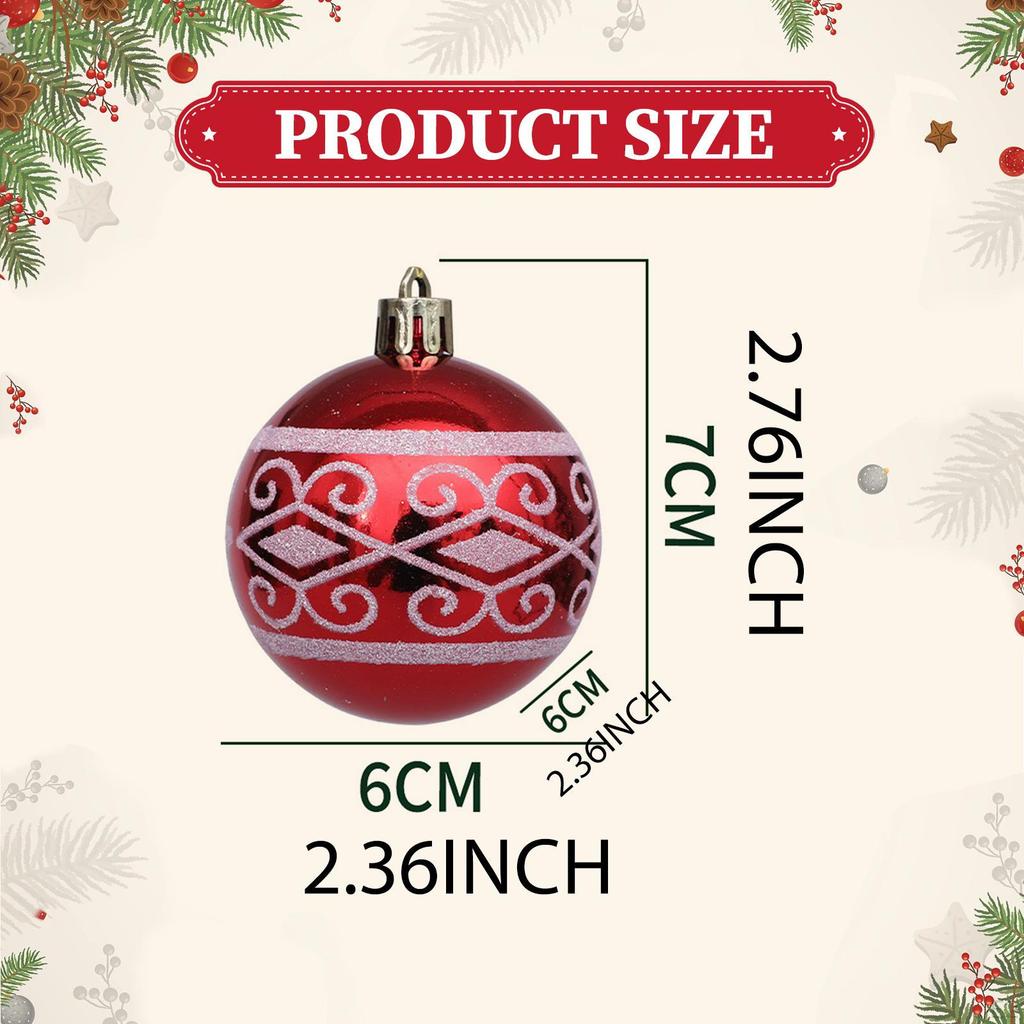 6 Pieces Christmas Ball Ornament Tree Ornaments Pendants for Engagement