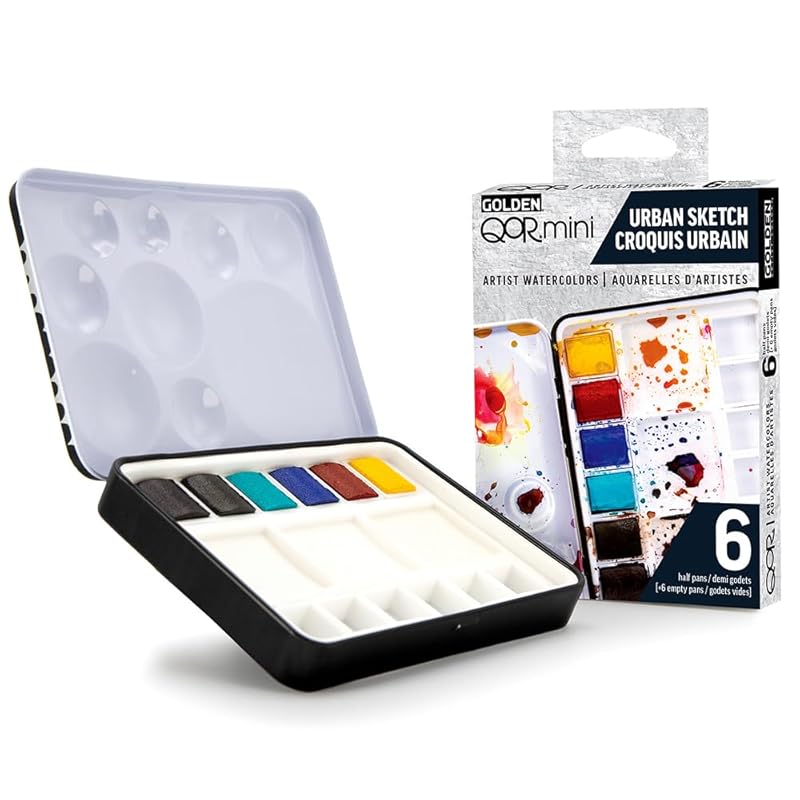 

Golden QOR watercolor 0025 half bread urban sketch 6 color set 13300025