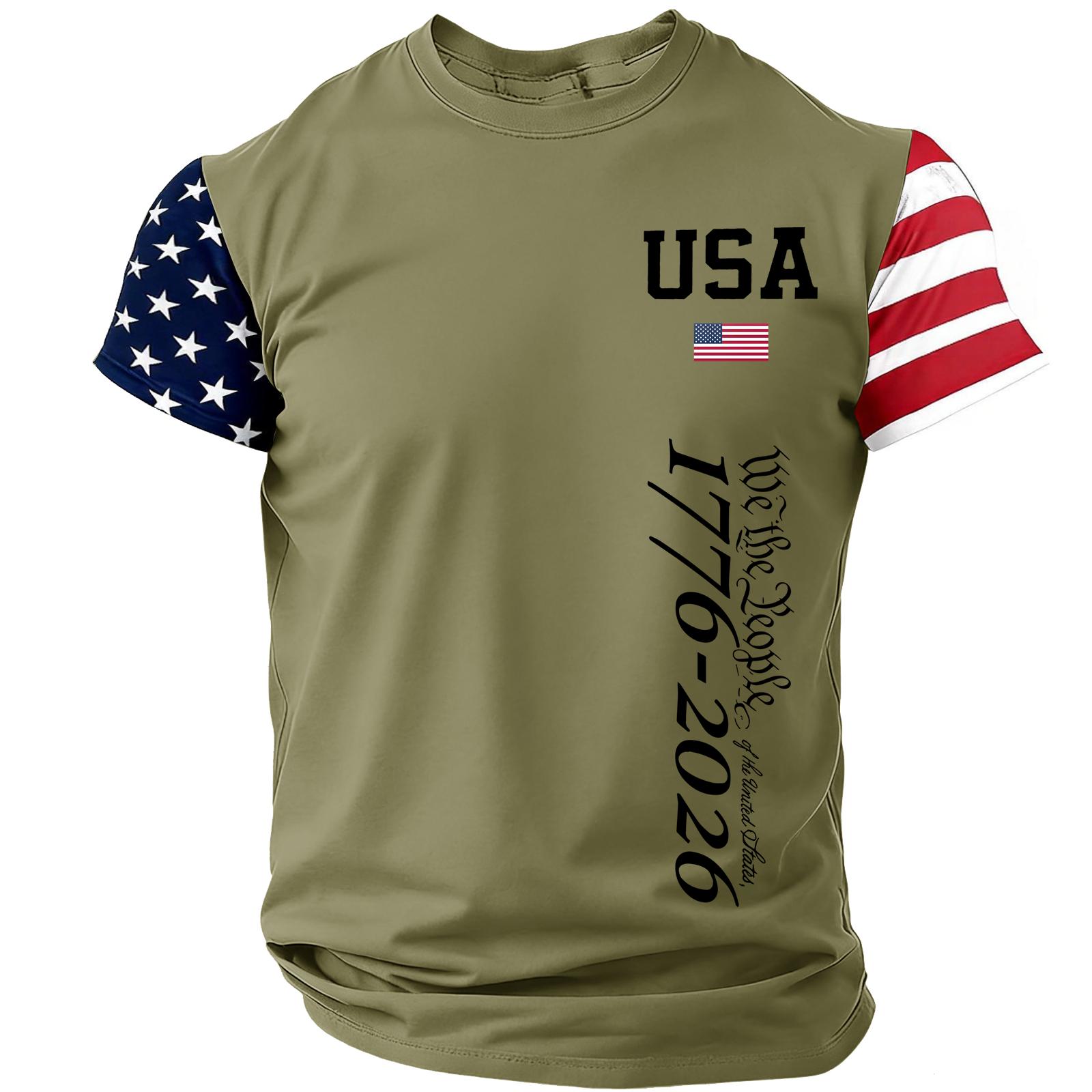 

Men s Casual Round Neck Lightweight Breathable Short-Sleeve Top L армия зеленый