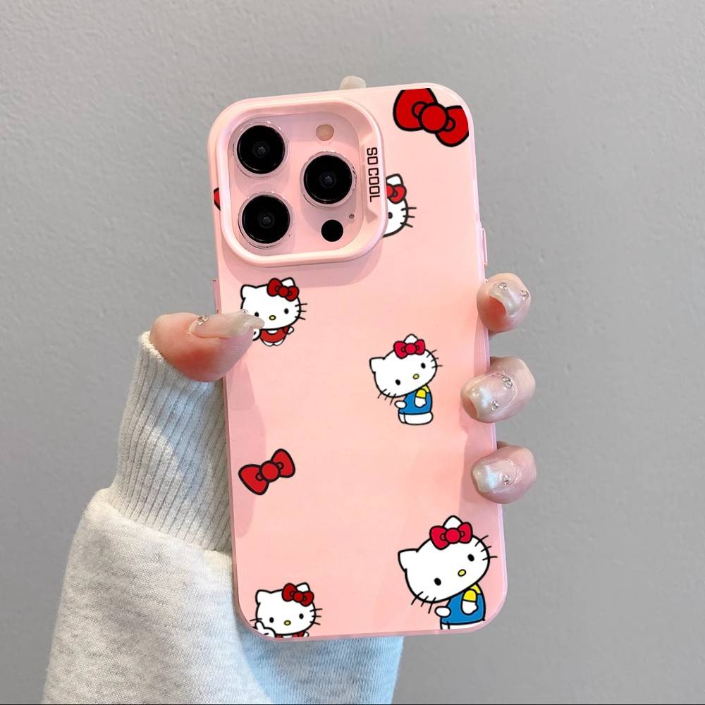 Leopard Hello Kitty Phone Case For IPhone 17 16 15 11 12 13 14 Pro Max 16 Plus 12 Mini 7 8 XR XS 15Pro MAX Cove