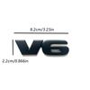 V6 Car Trunk Rear Side Emblem Badge Sticker 3D Silver Matte Black For Car Motorcycle Truck SUV