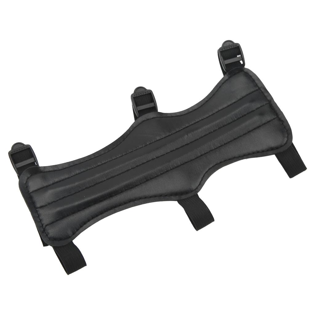 Shooting Arm Protector PU Leather Black Universal Archery Arm Guard for Archery Hall Scenic Spot