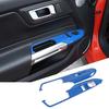 Interior Control Window Lift Switch Button Trim Cover For Ford Mustang 15+ Blue