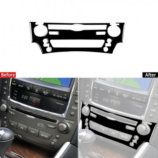 Glossy Piano Black Console Radio CD Panel Cover Trim For Lexus IS250 IS350 06-12