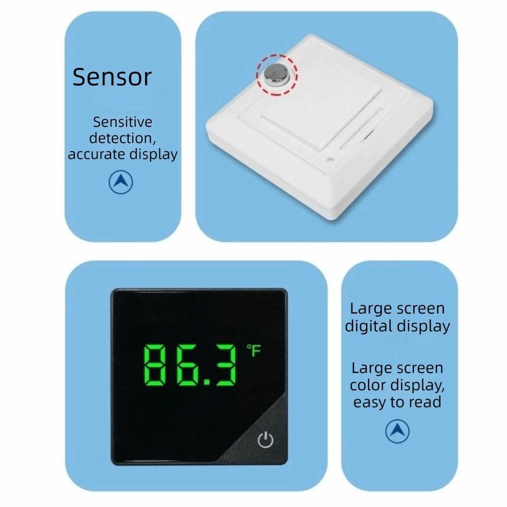 High-precision Digital Fish Tank Thermometer Wireless LED Display Electronic Thermometer External Self-Adhesive