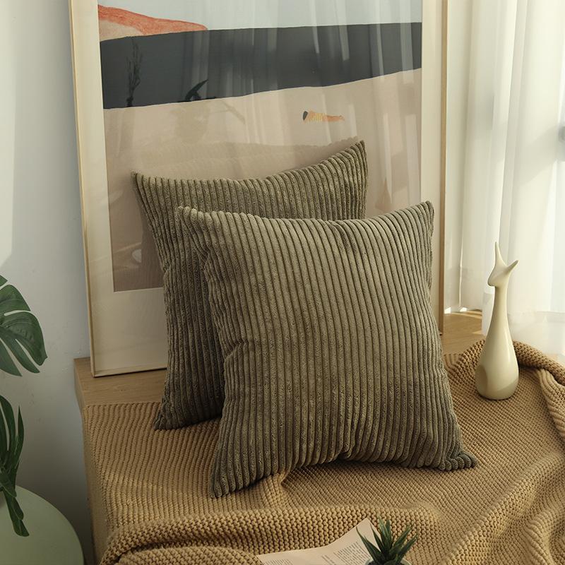 

LMETJMA 2 шт. 45x45 см вельветовые полосатые наволочки мягкие декоративные наволочки наволочки наволочки JT410 45x45cm армия зеленый