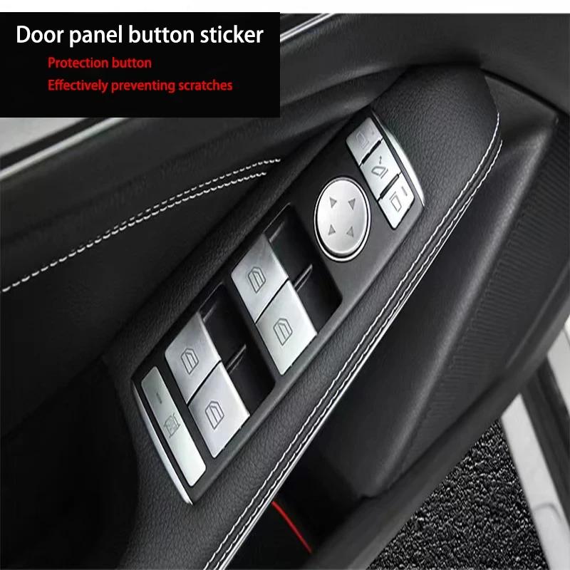 Car Window Glass Lift Button Trim Cover Sticker for Mercedes Benz A/B/C(W204)/E(W212)/GLA /CLA/ GLK/ GLE-class