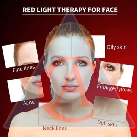 Best Red Light Devices, 7 Color Red Light Machine for Face and Neck, LED Facial Skin Care Beauty Tool At Home led photon light therapy Omega