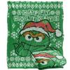 Sesame Street Silky Oscar The Grouch Supersoft Blanket